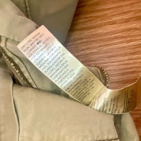 White House Black Market Olive Green Cotton Military Jacket Womens 0 - Picture 13 of 14